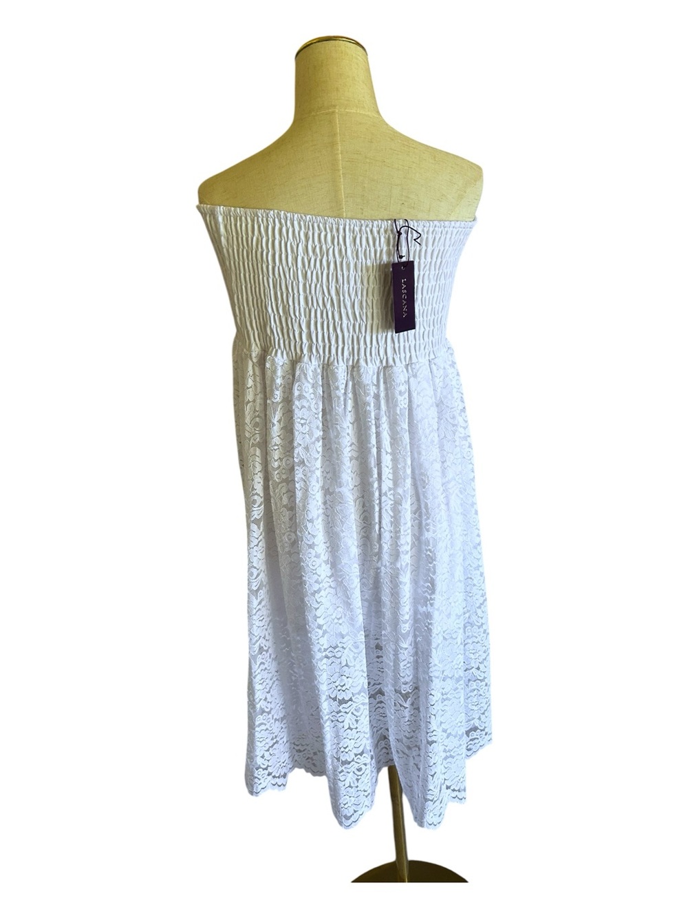 Women’s Convertible White Lace Maxi Skirt - Elegant Women's Summer Skirt - Picture 12 of 14